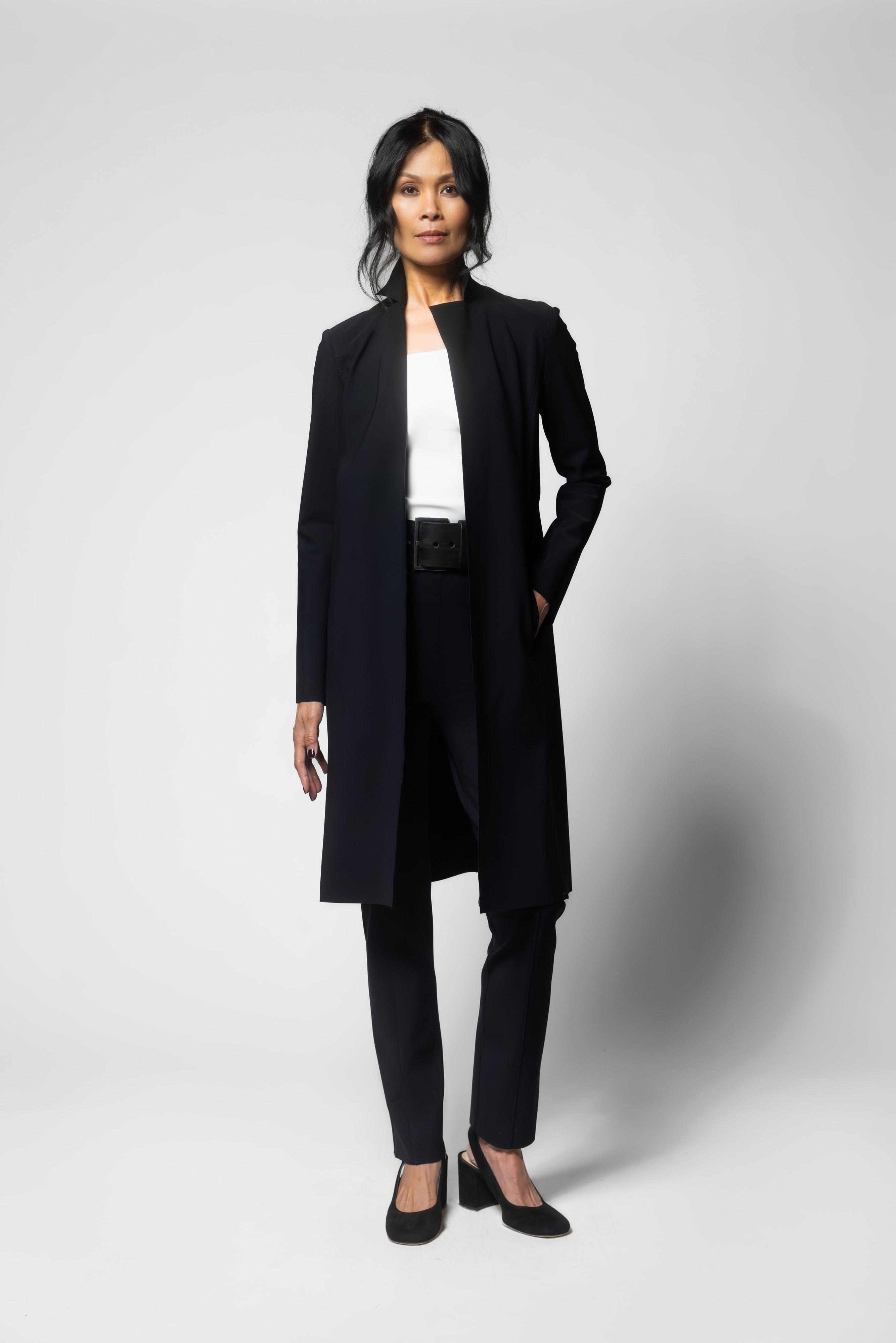 Reefer Coat - Black – Maria Pinto
