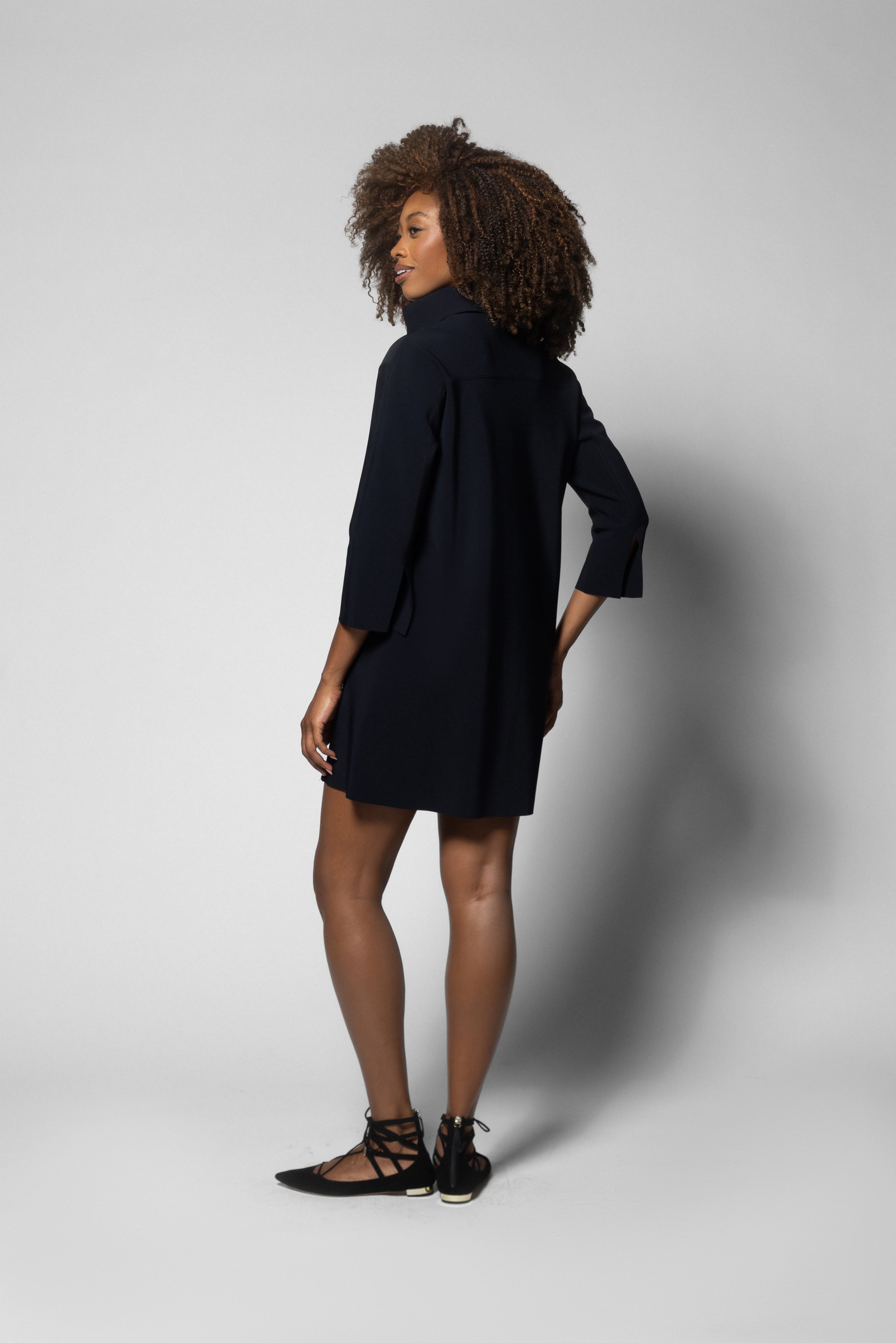 Adriana Mini Tunic - Black