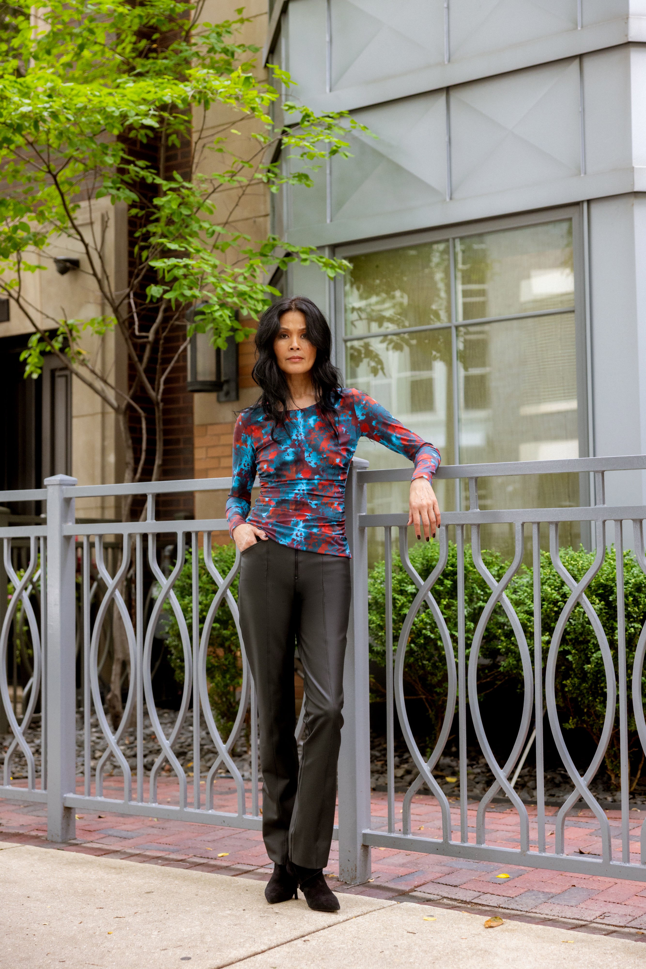 Azzurra Top - Arezzo Print
