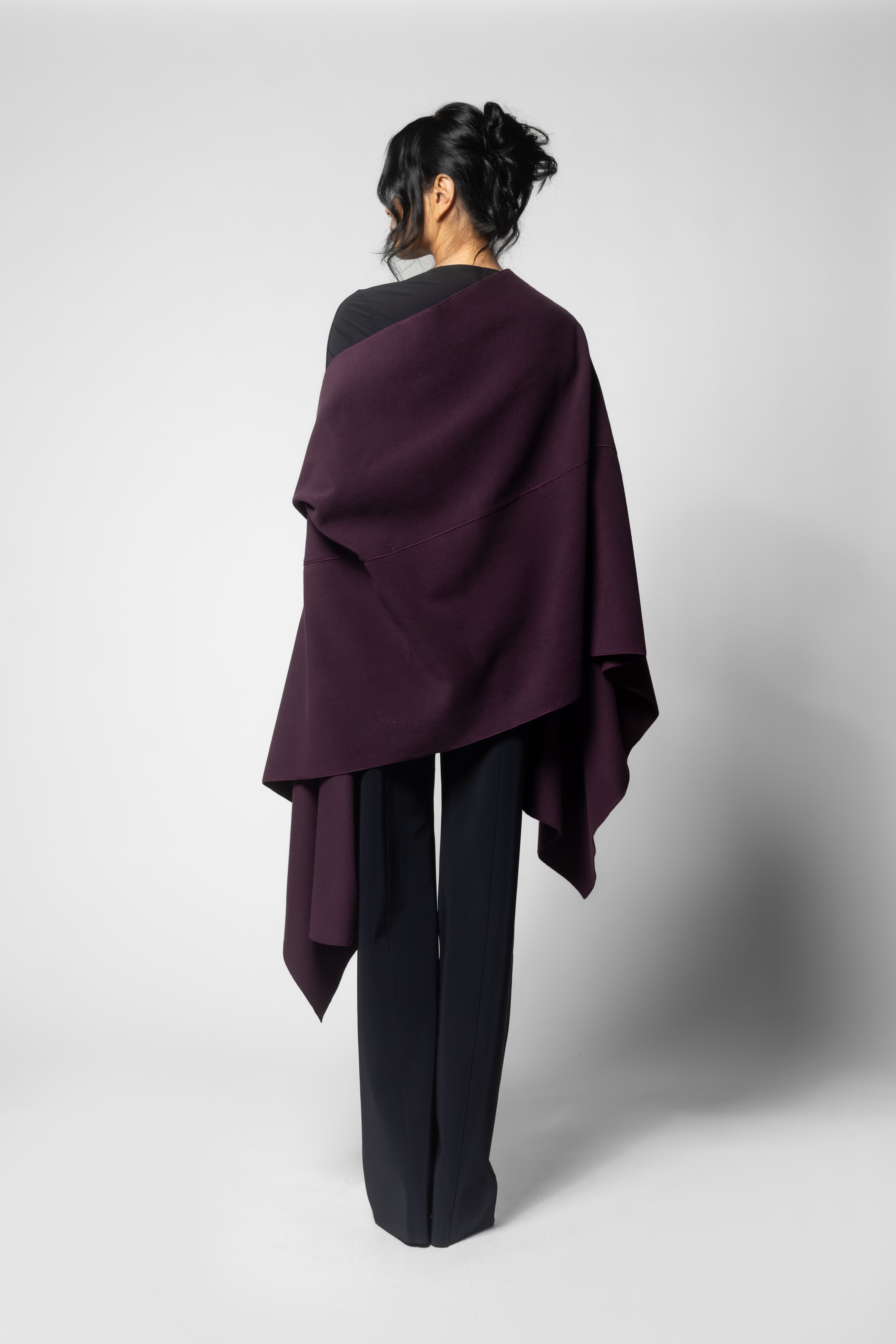 Wool/Cashmere Caress Wrap - Mulberry