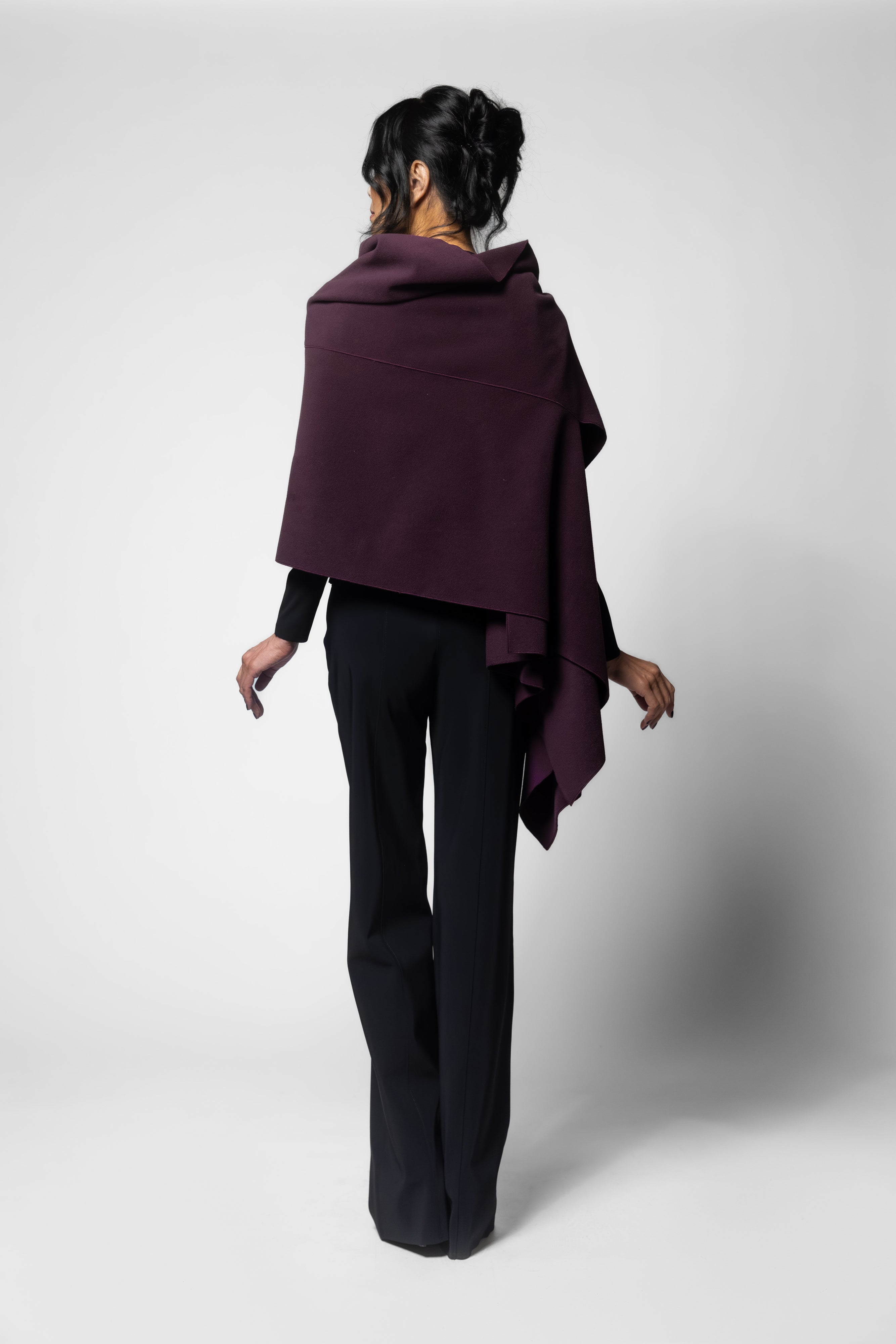 Wool/Cashmere Caress Wrap - Mulberry