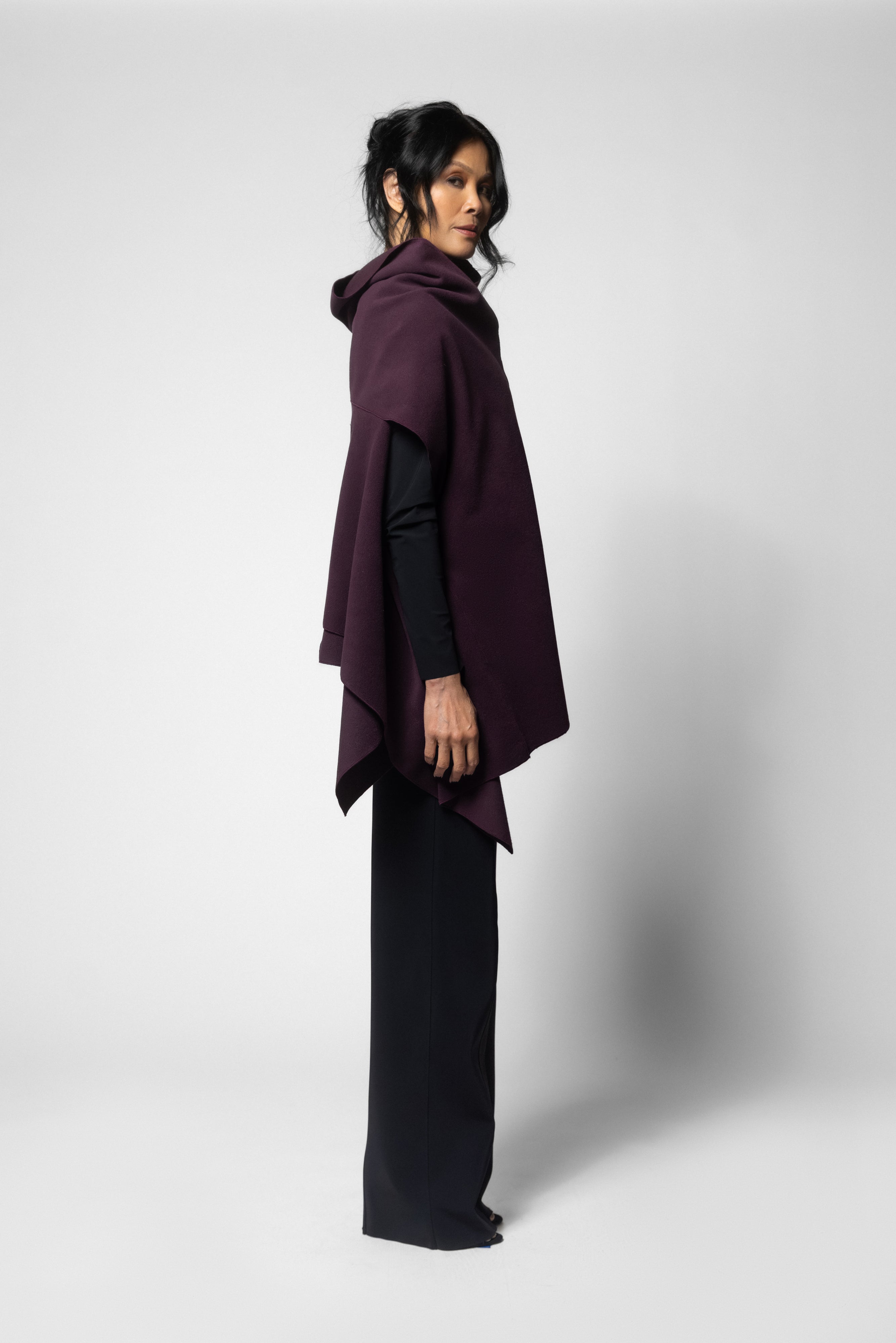 Wool/Cashmere Caress Wrap - Mulberry