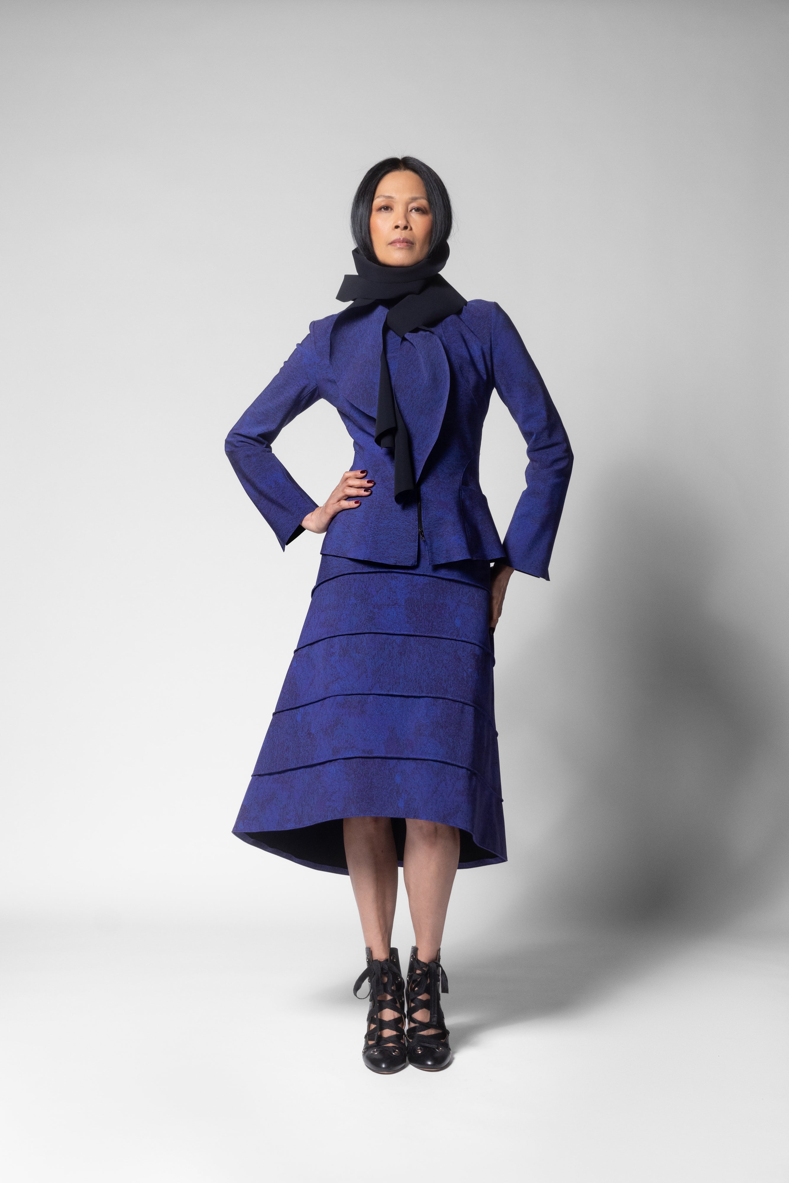 Form Wave Scarf - Aegean Print
