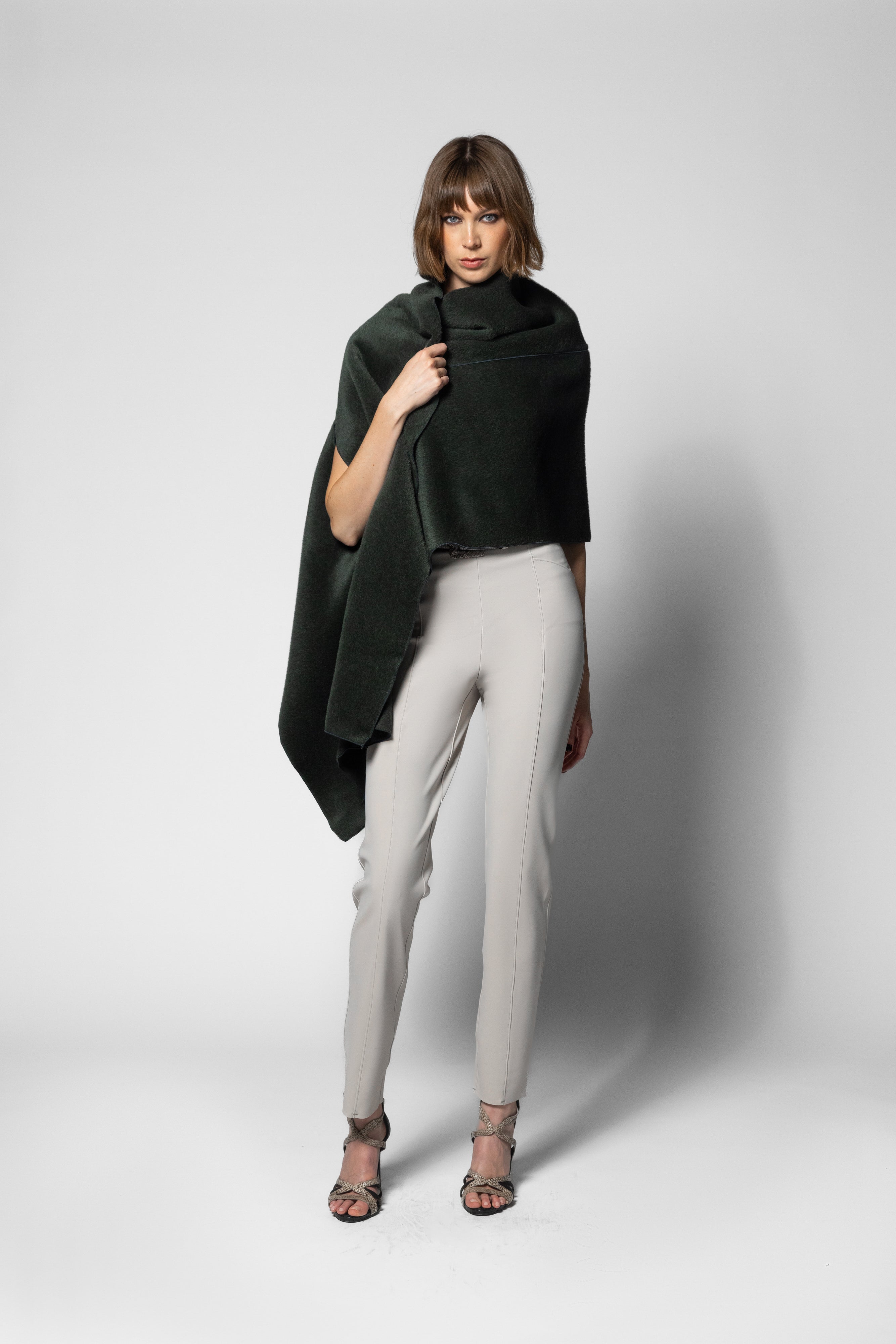 Alpaca Caress Wrap - Moss