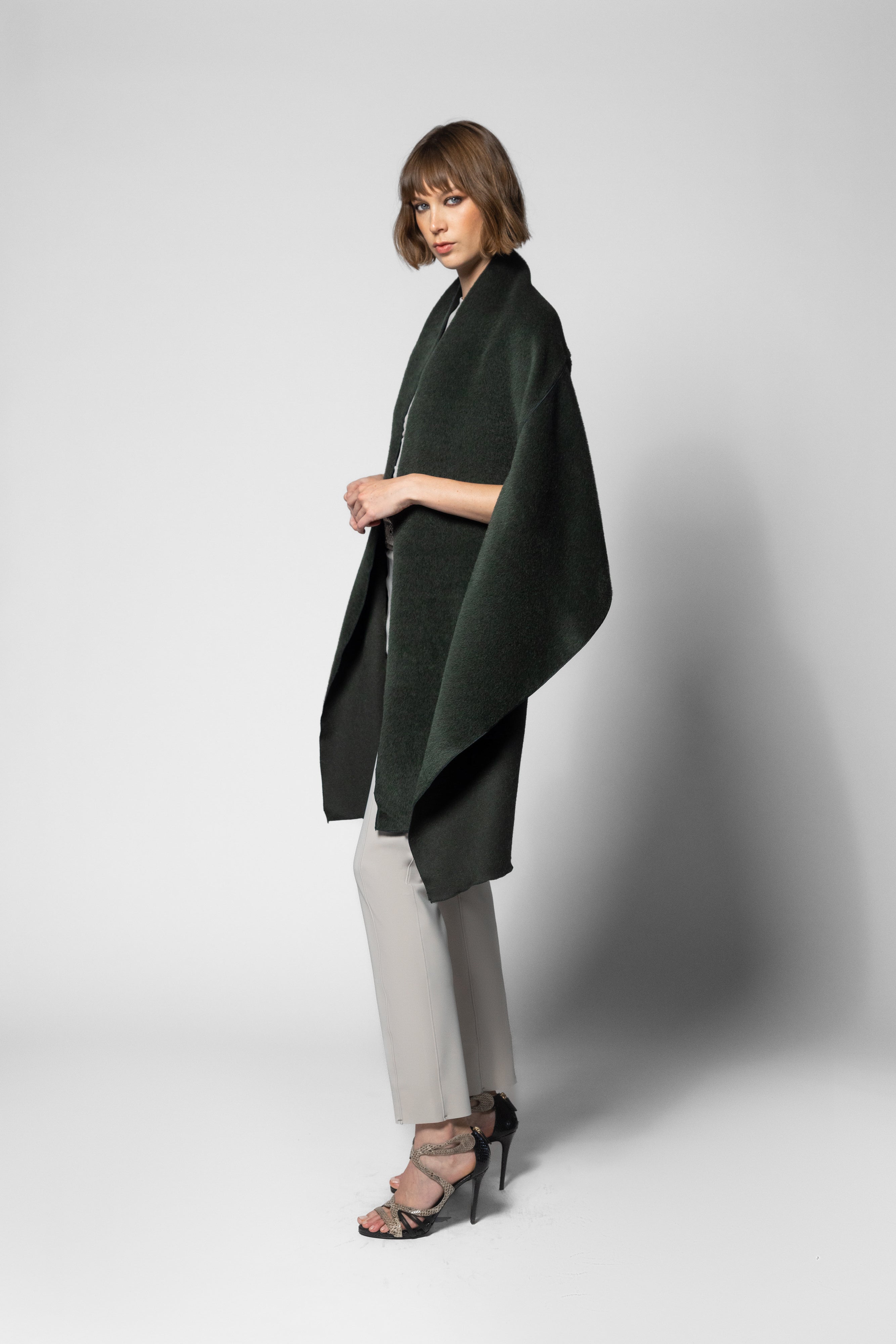 Alpaca Caress Wrap - Moss