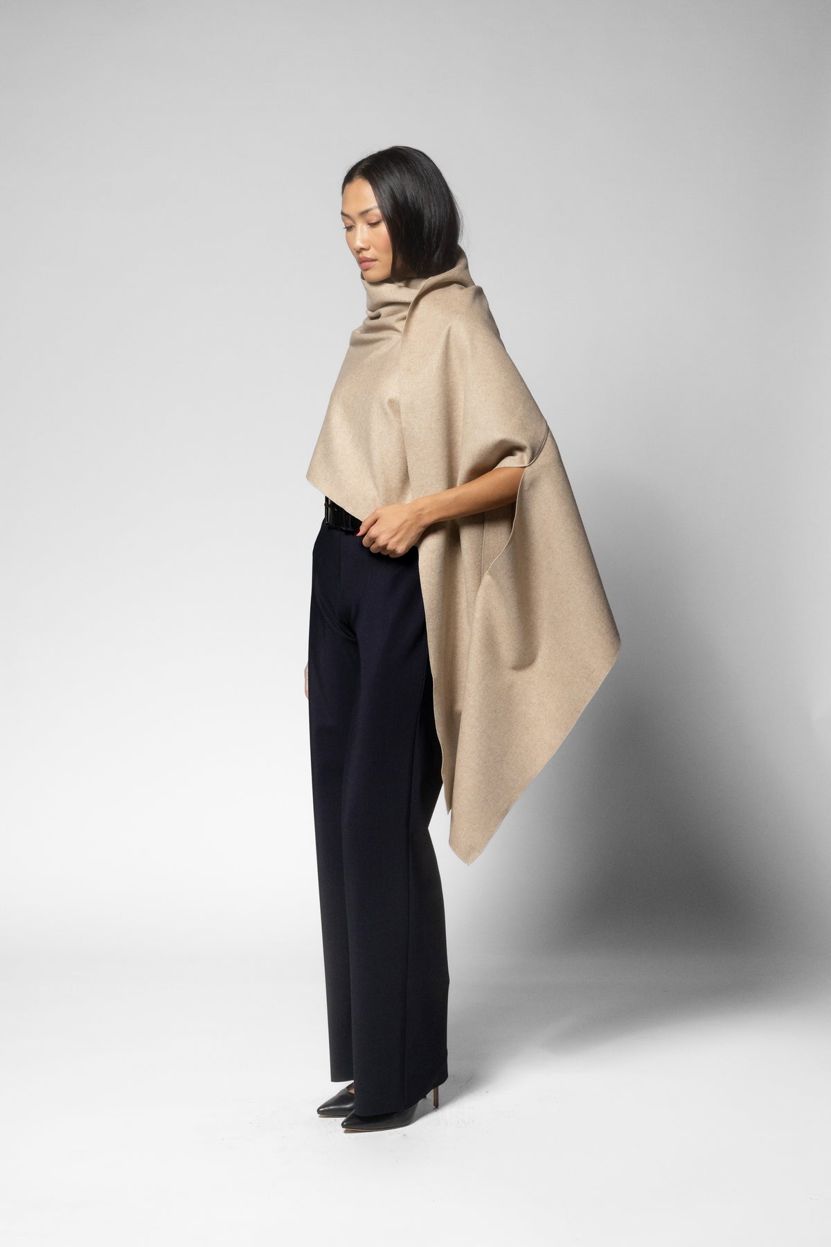 Wool/Cashmere Caress Wrap - Sandalwood