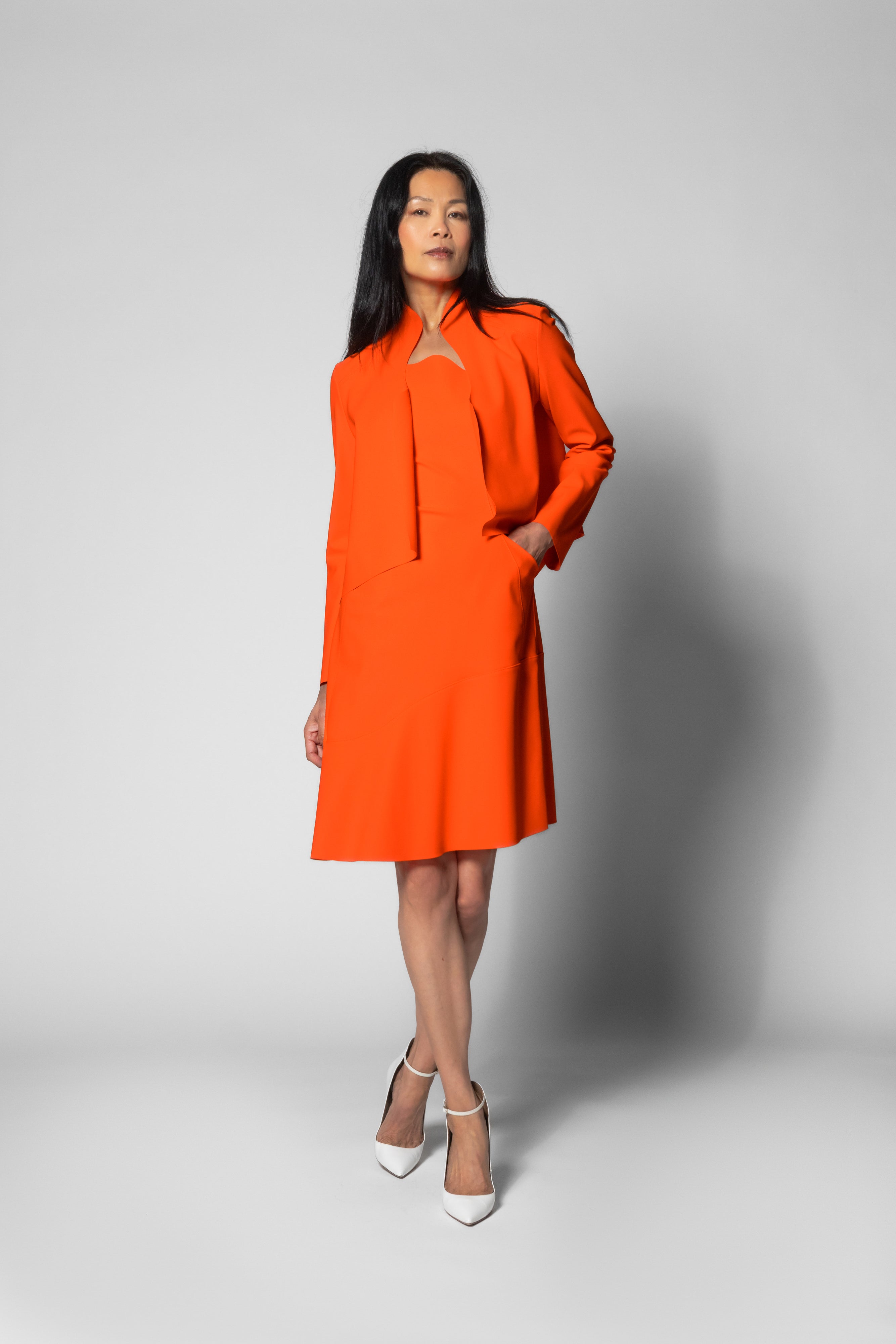 Dominique Dress - Tiger Lily