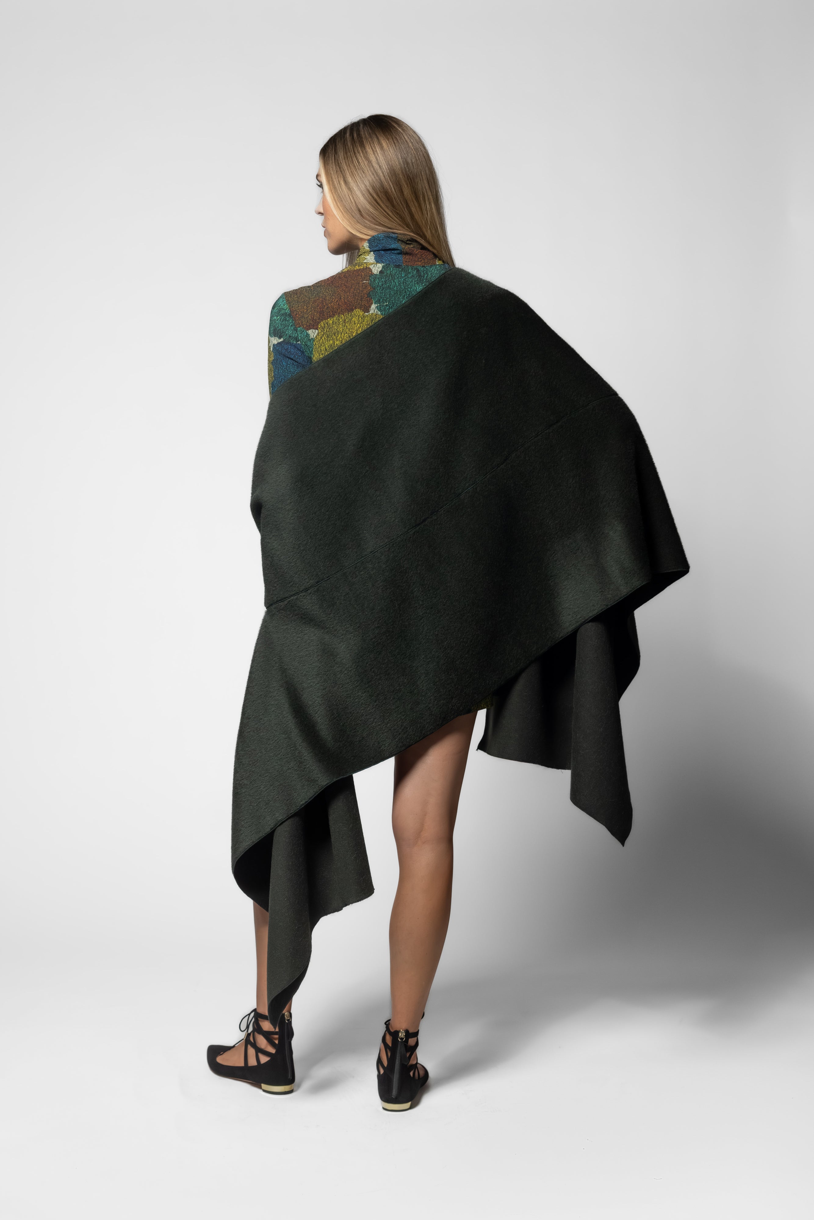 Alpaca Caress Wrap - Moss