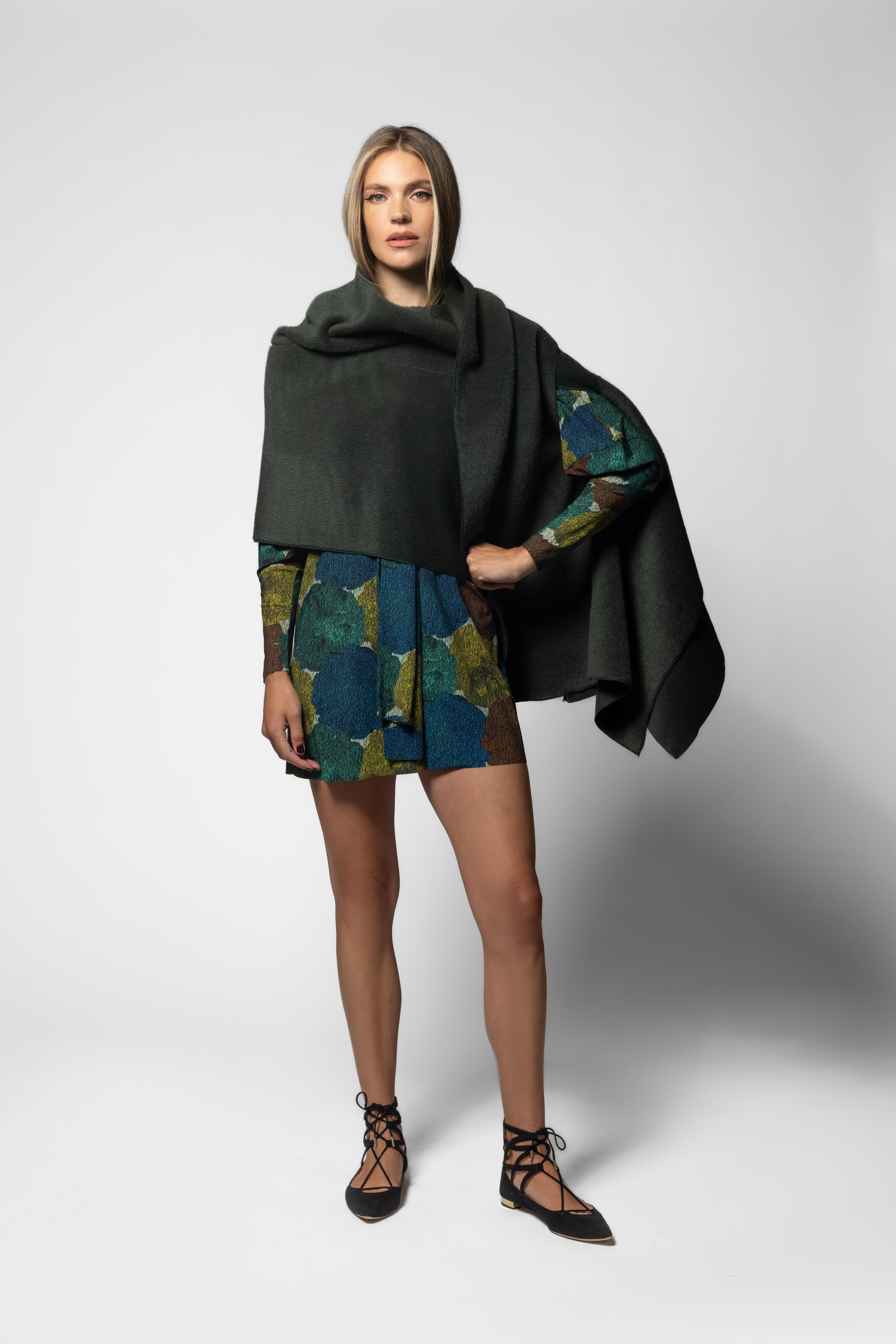 Alpaca Caress Wrap - Moss