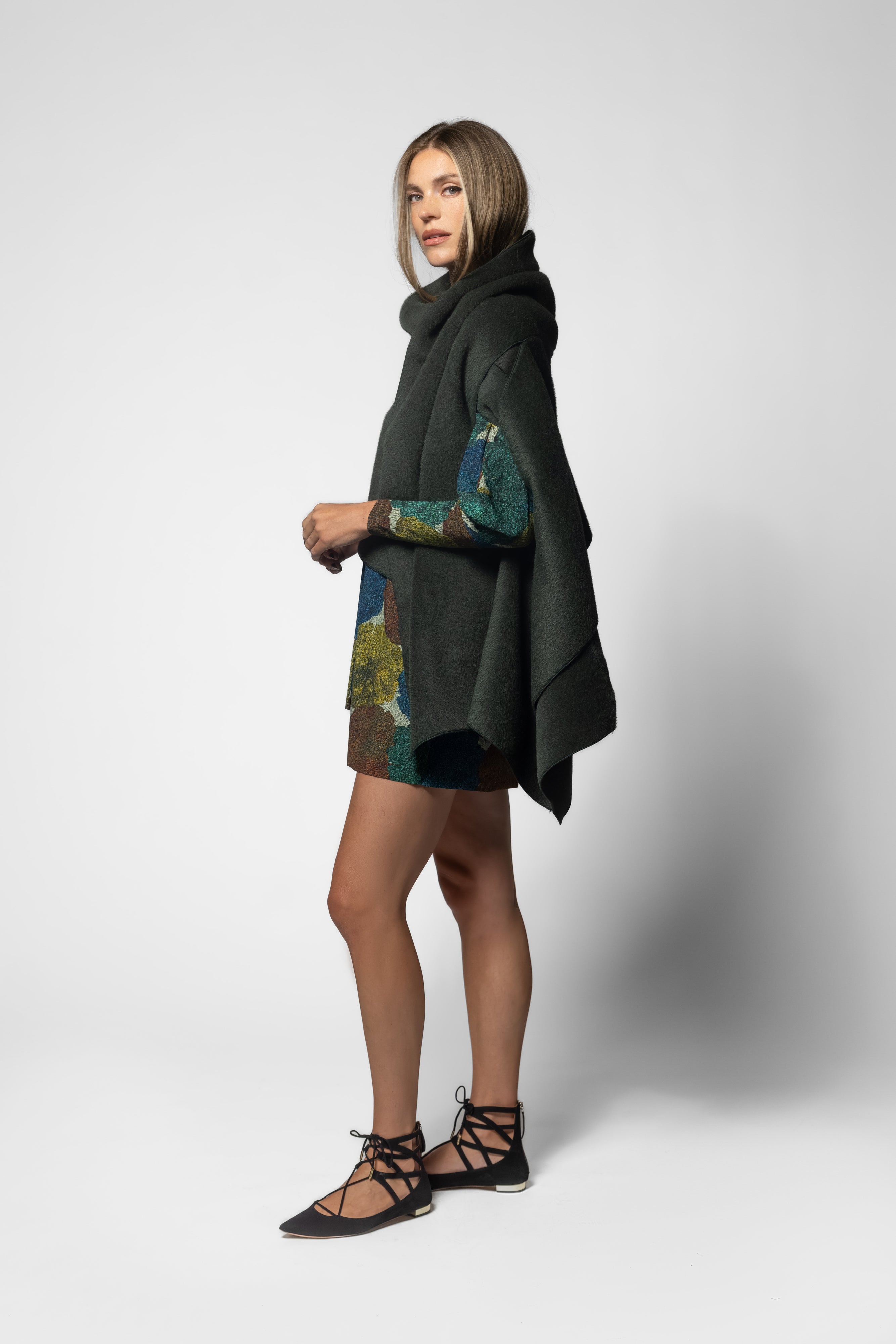 Alpaca Caress Wrap - Moss