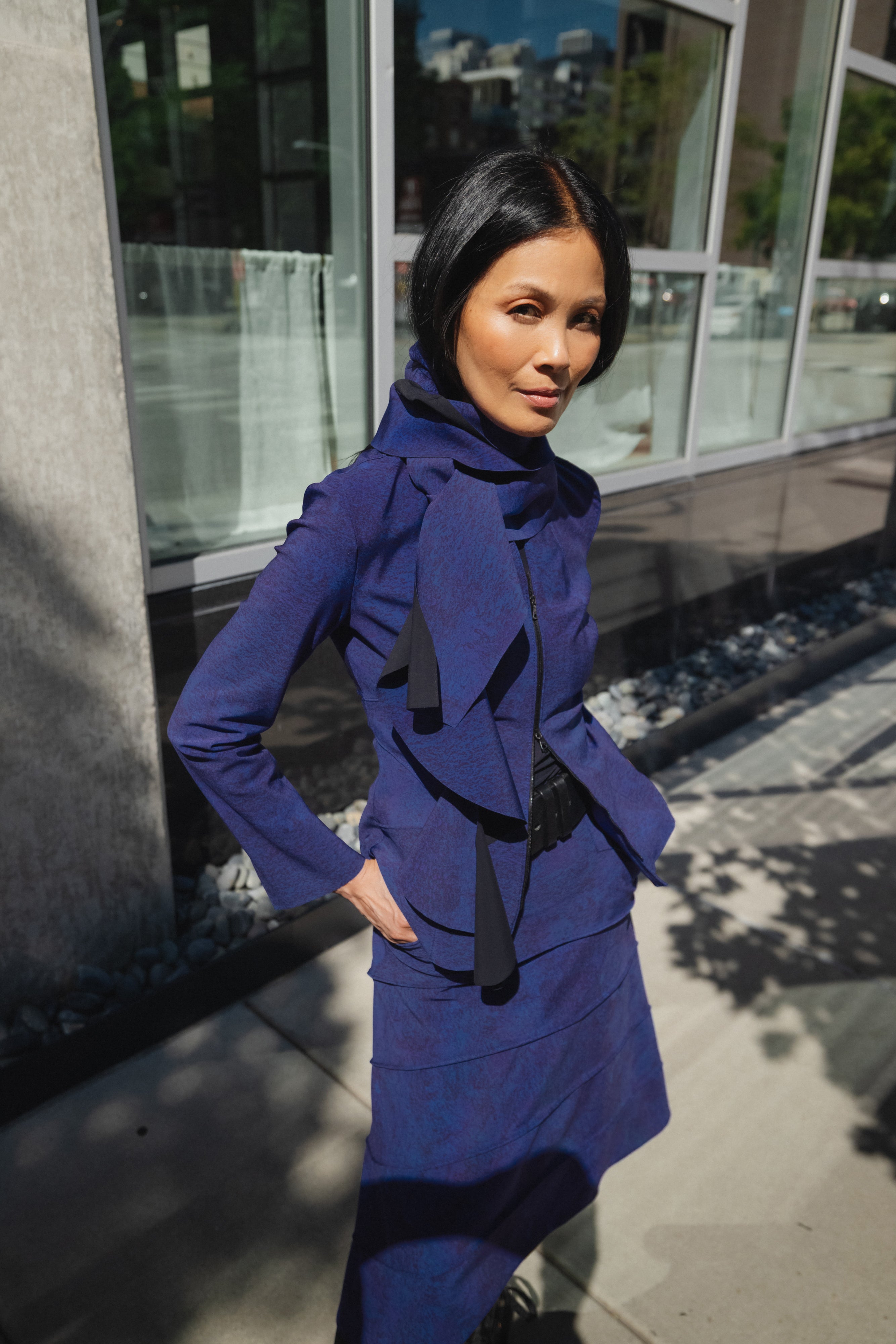 Form Wave Scarf - Aegean Print