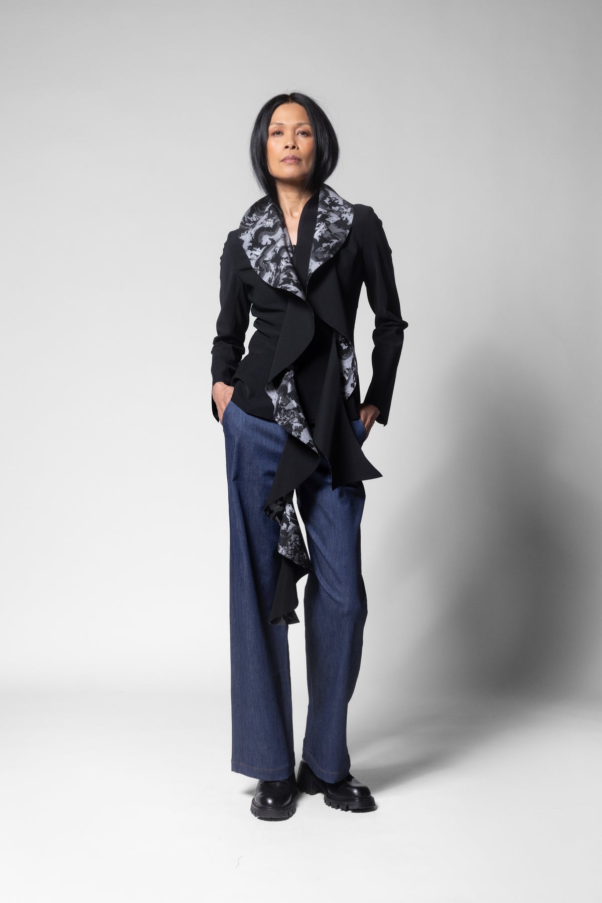 Form Wave Scarf - Izmit Print
