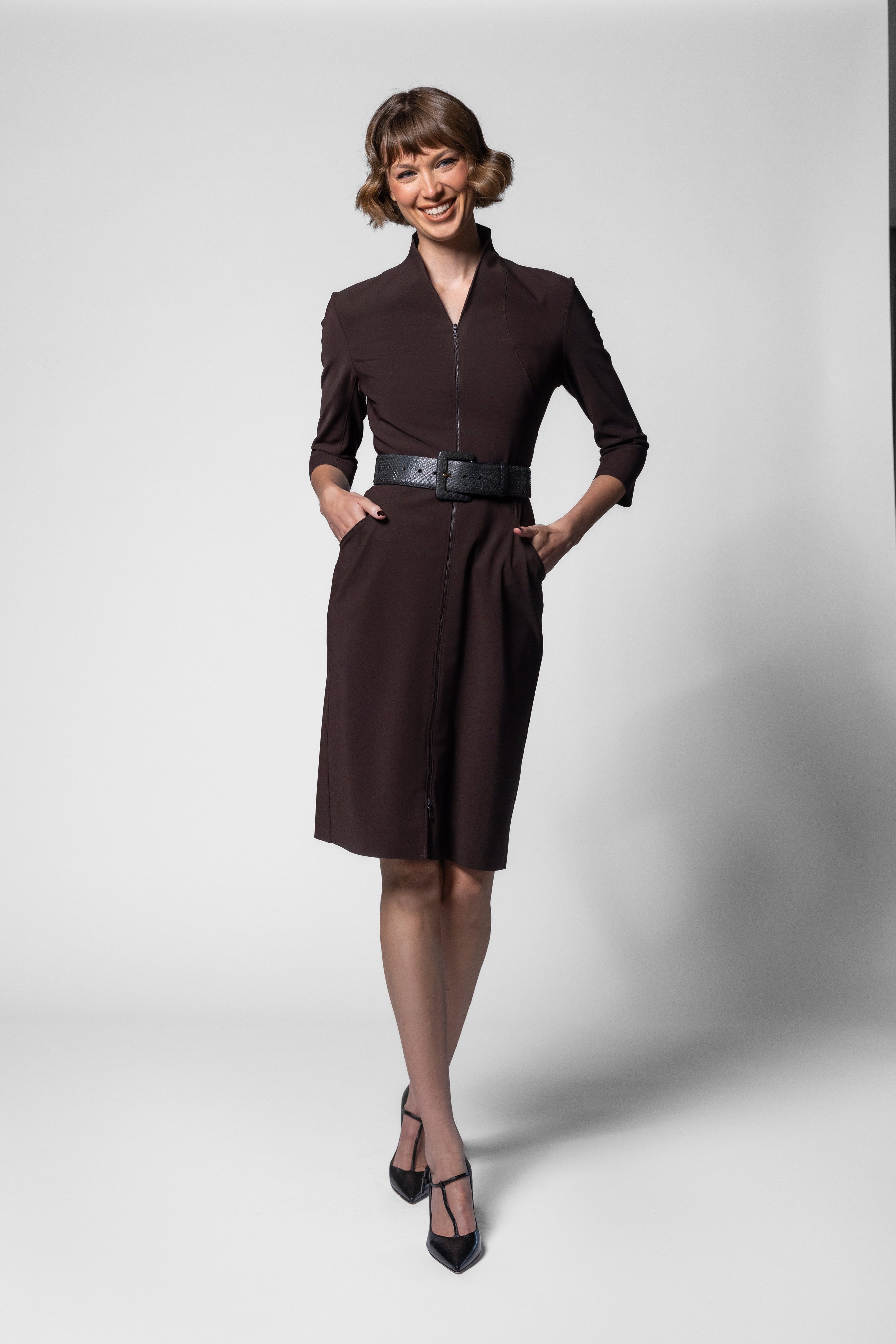 Ludovica Dress - Espresso