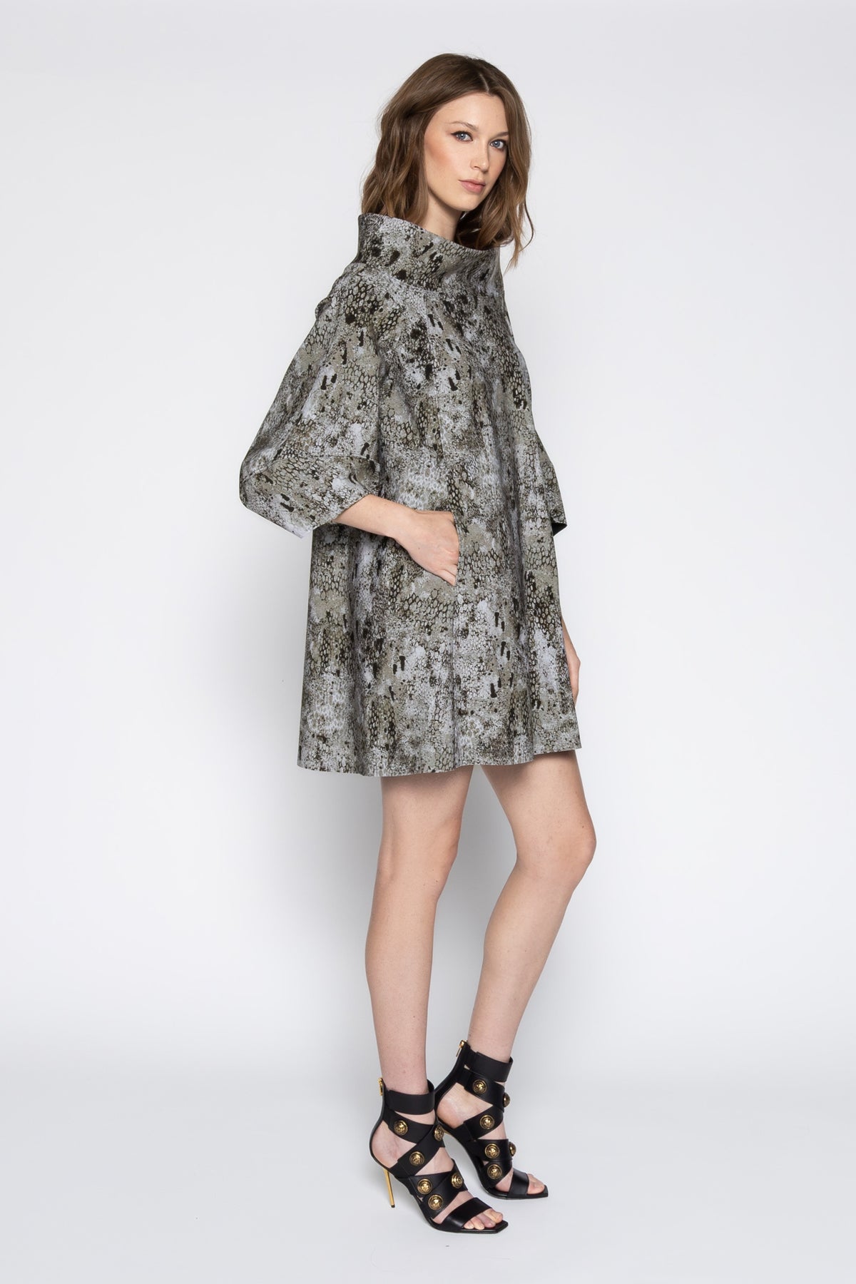 Durga Mini Tunic - Cobra Print