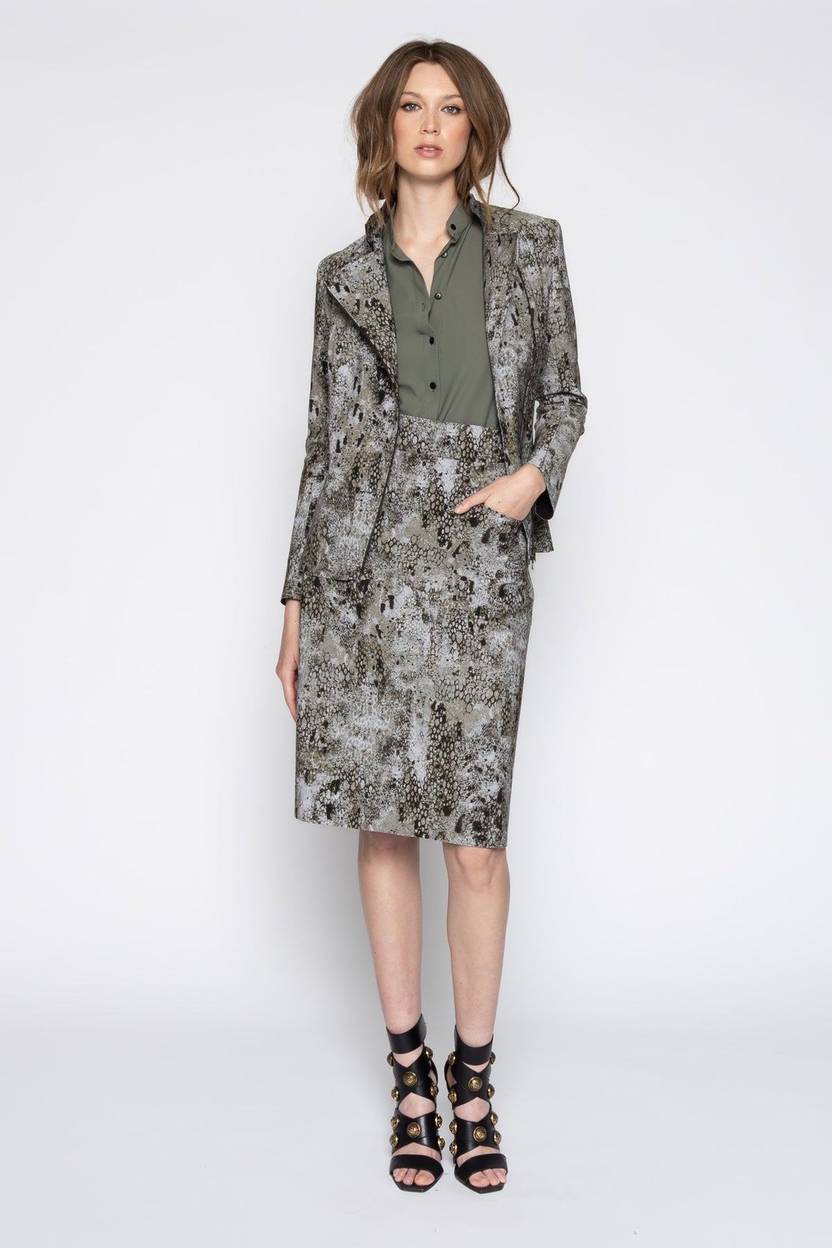 Vedder Skirt - Cobra Print