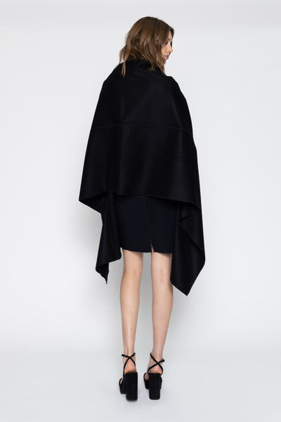 Wool/Cashmere Caress Wrap - Black