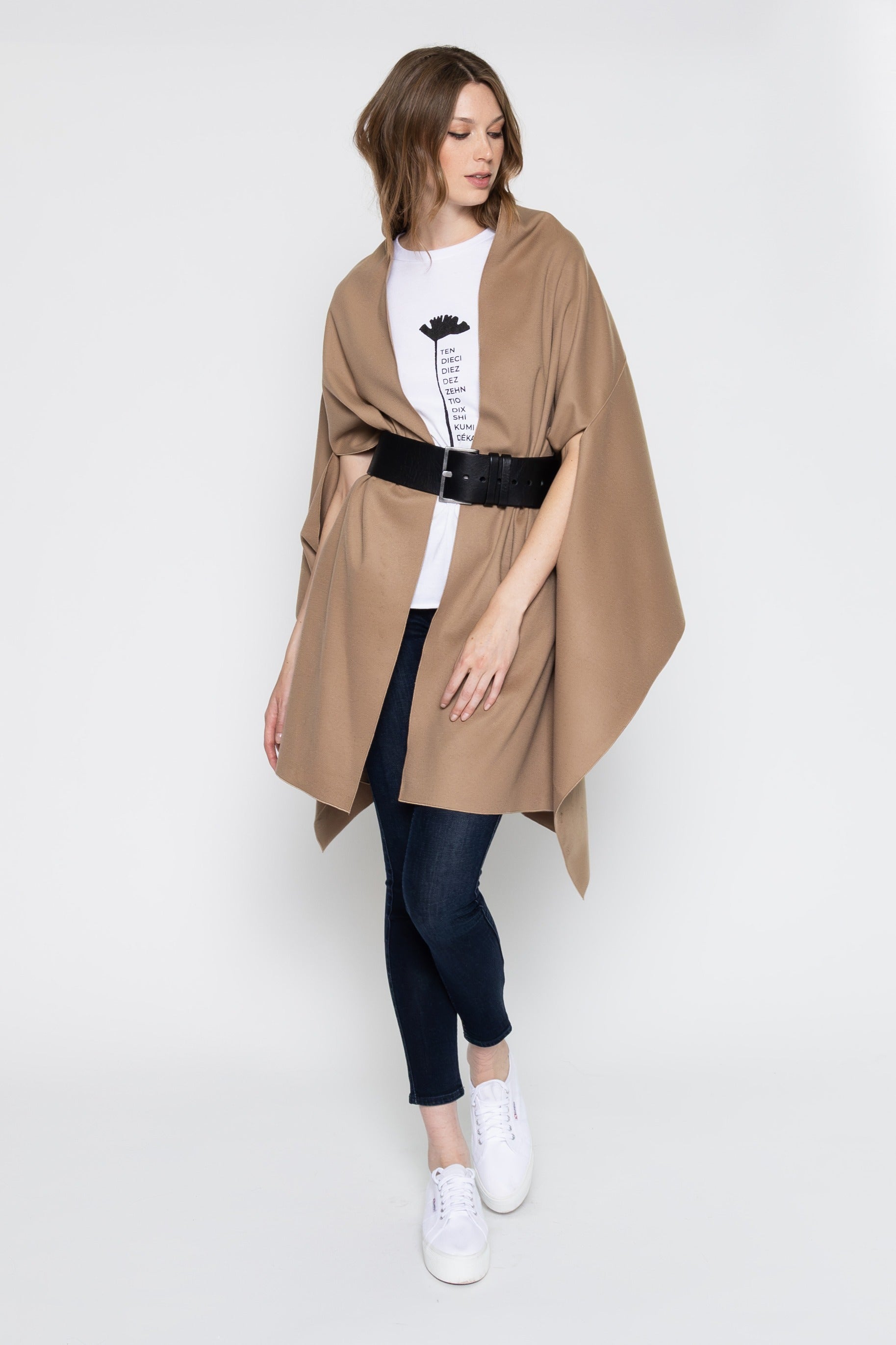 Wool/Cashmere Caress Wrap - Camel