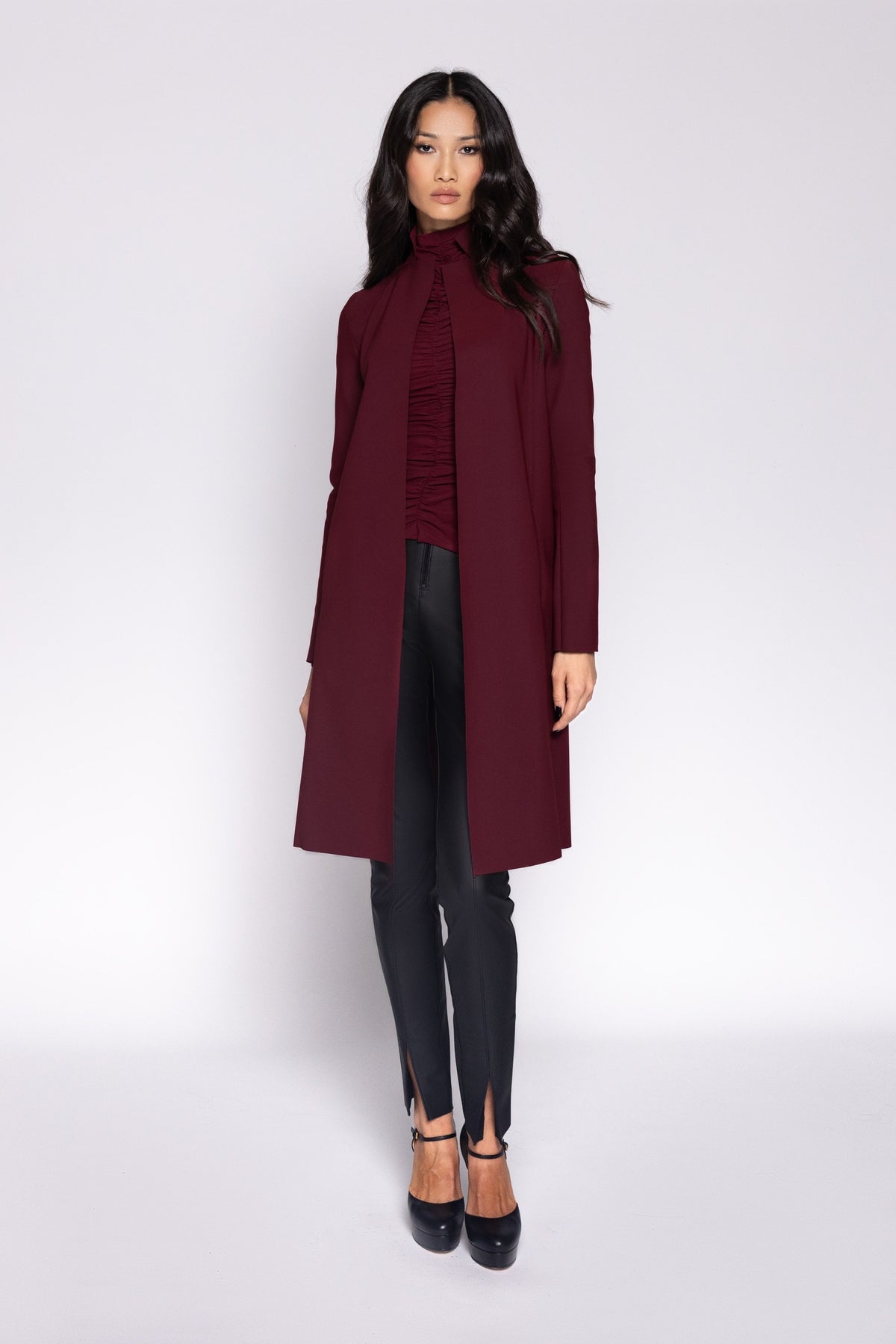 Reefer Coat - Wine