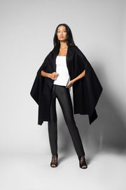 Wool/Cashmere Caress Wrap - Black