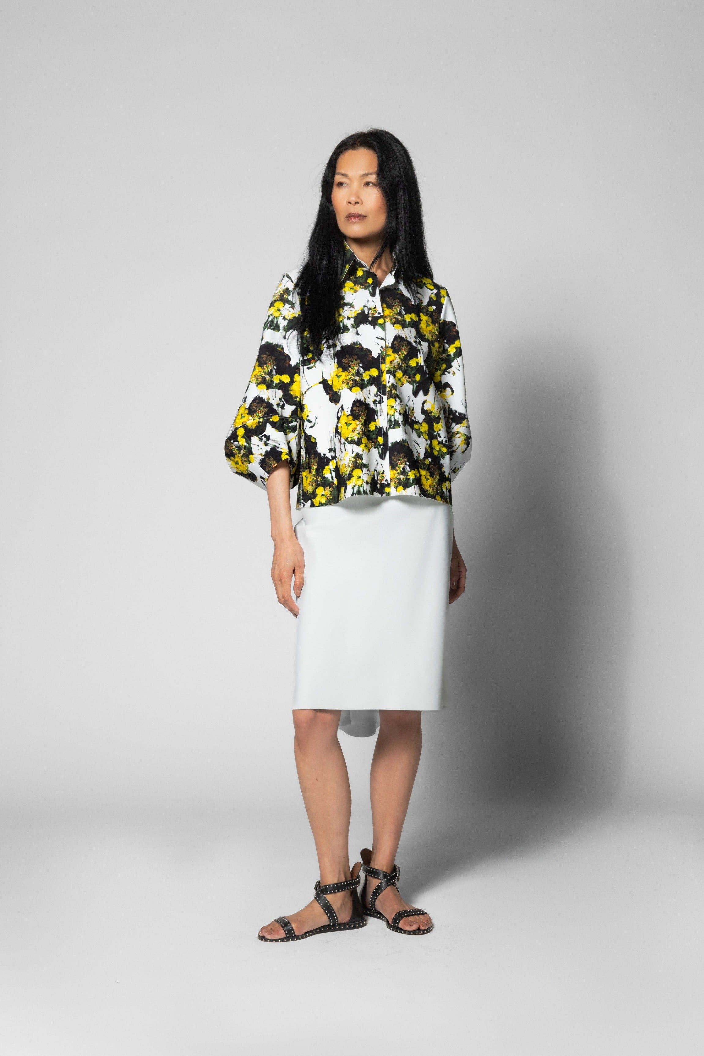 Madalena Top - Brasilia Print