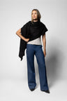 Wool/Cashmere Caress Wrap - Black