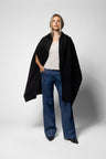 Wool/Cashmere Caress Wrap - Black