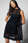 Zoe Mini Tunic - Black Laser